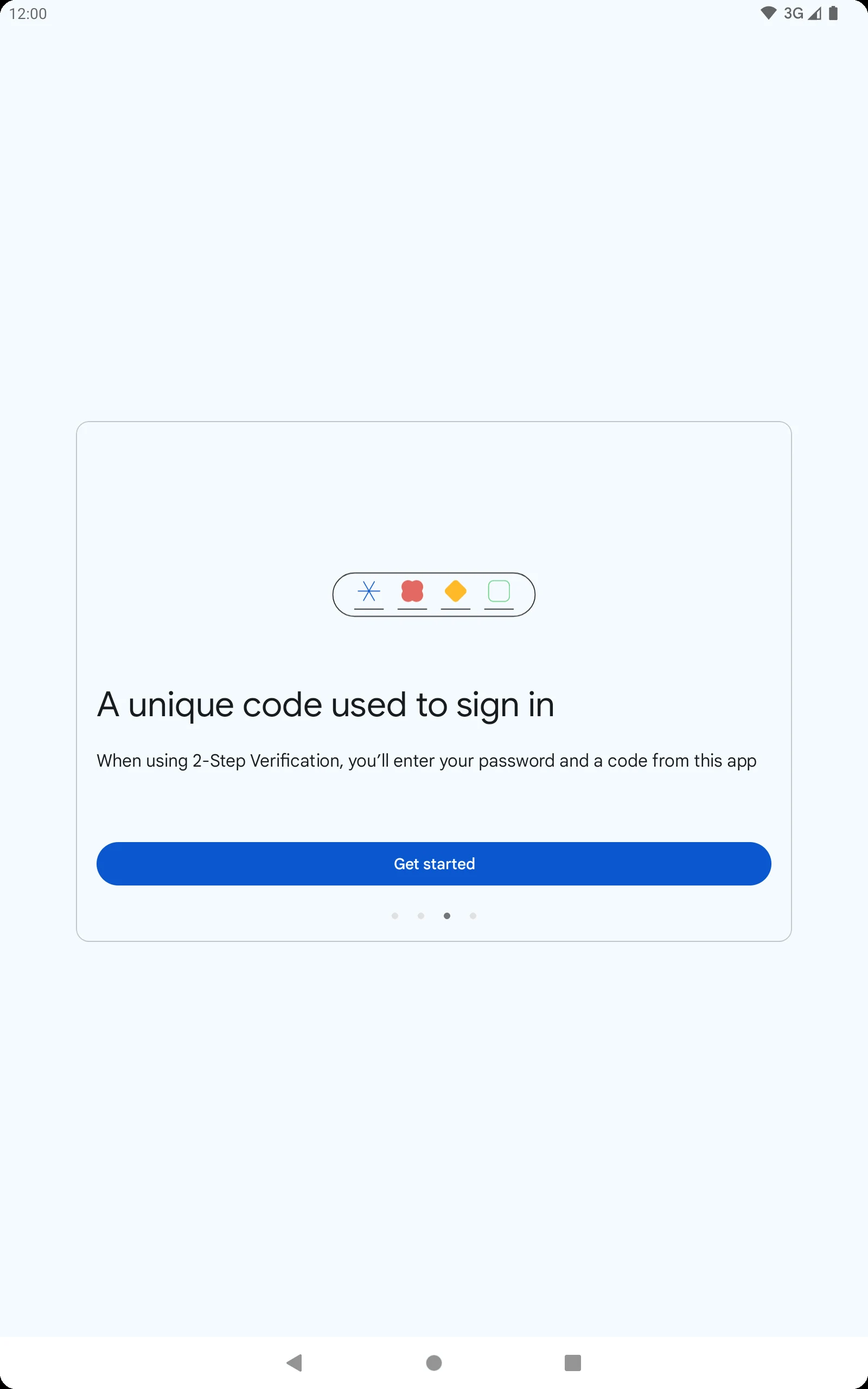 Google Authenticator screenshot